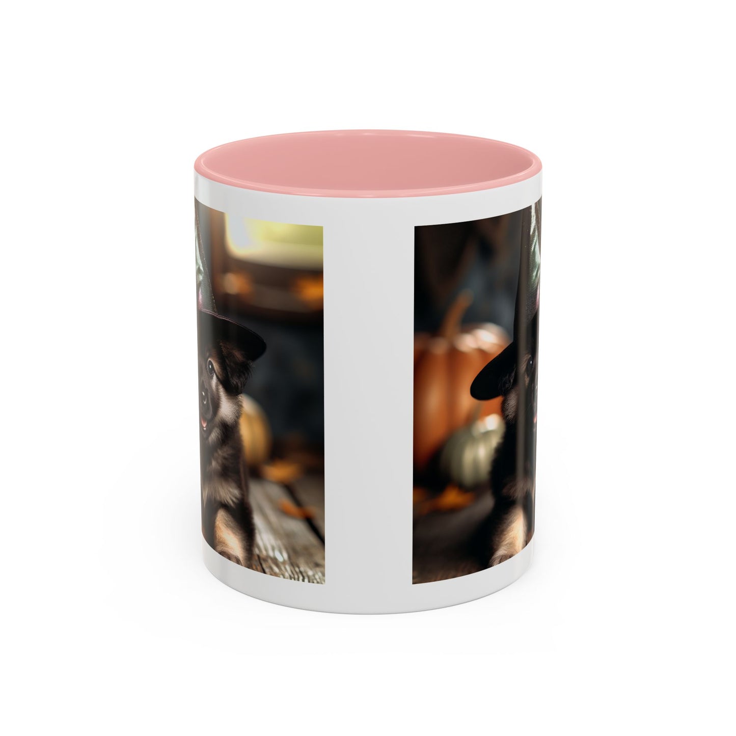 Mug - Cute Puppy with Witch Hat Accent Coffee Mug (11, 15oz)