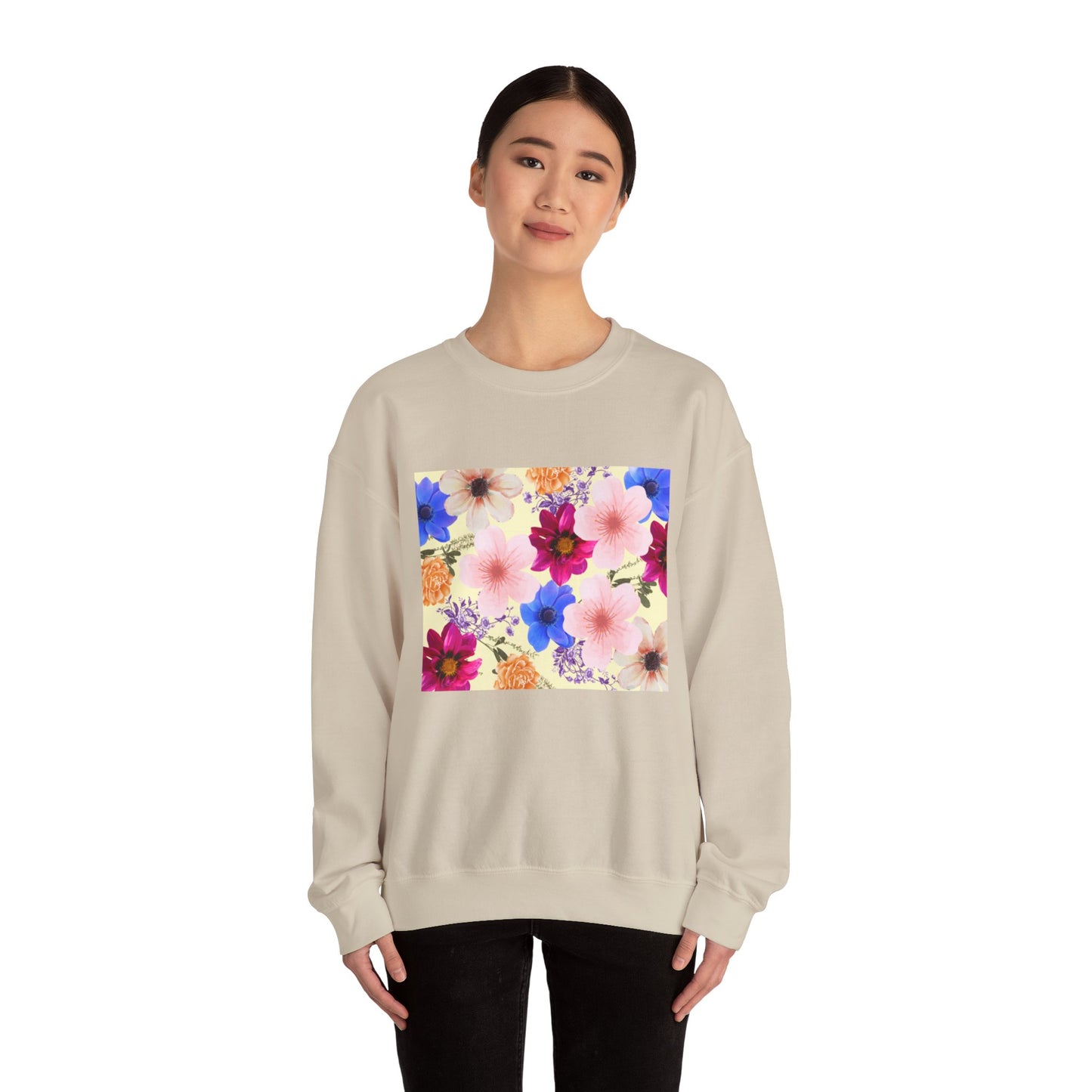 Flower Power Unisex Heavy Blend™ Crewneck Sweatshirt