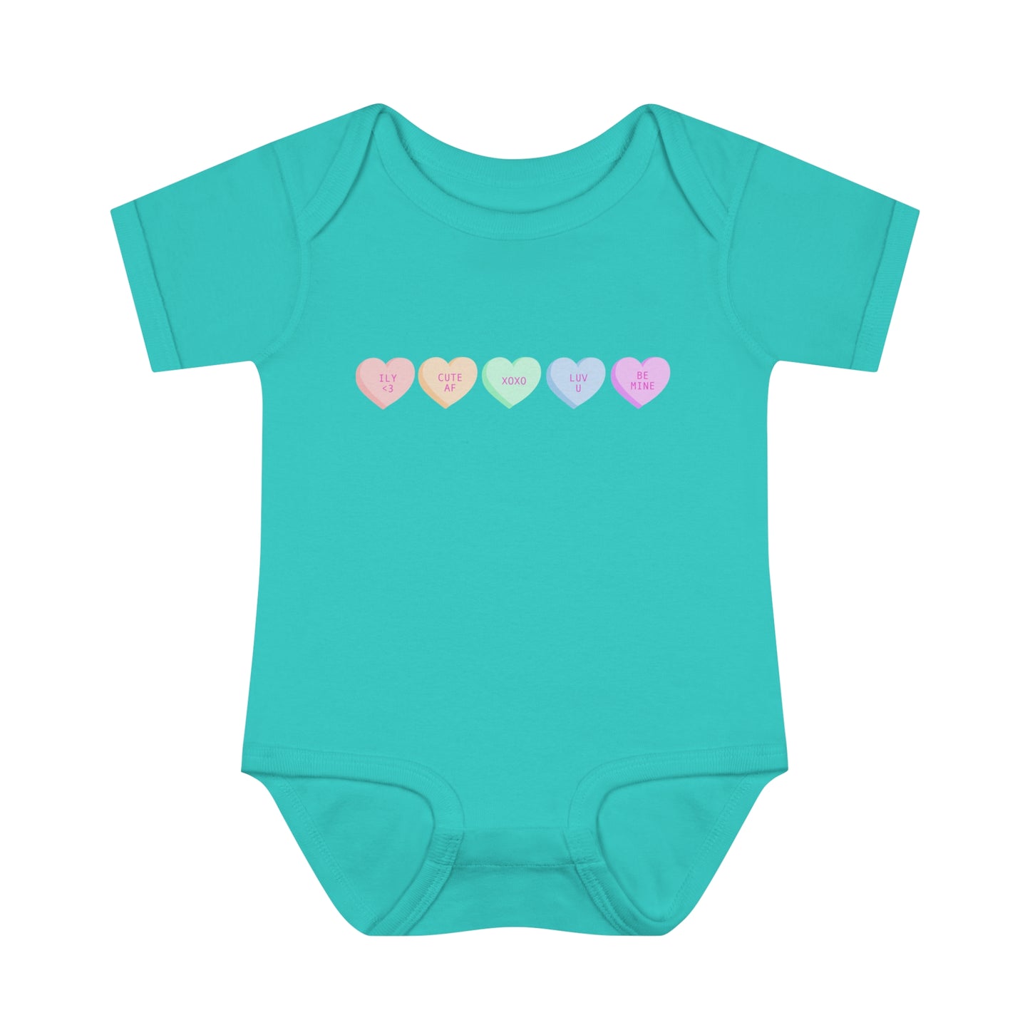 Conv. Hearts Baby Rib Bodysuit