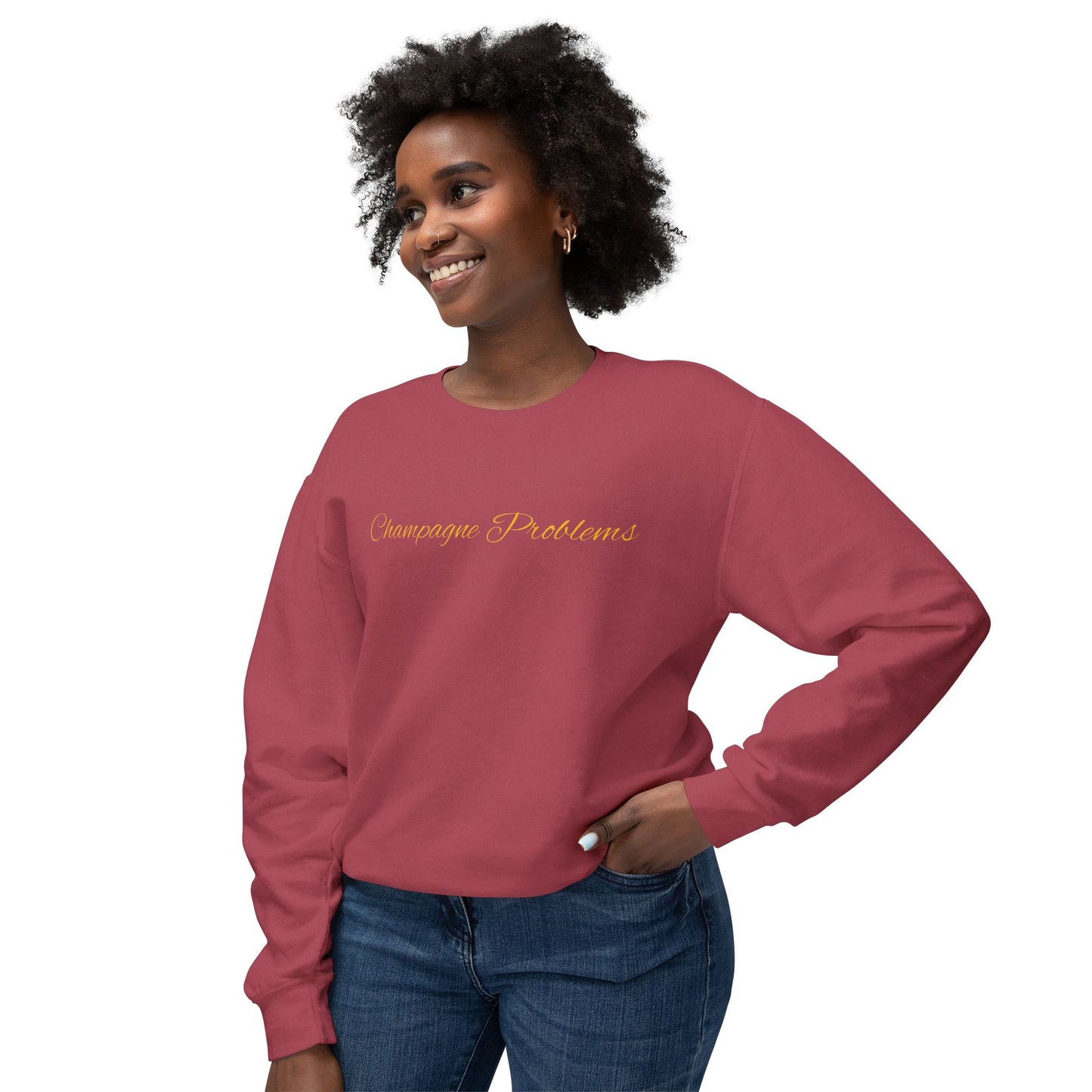 Champagne Problems Unisex Lightweight Crewneck Sweatshirt