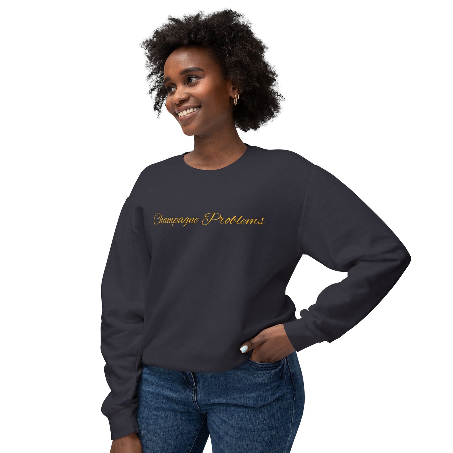 Champagne Problems Unisex Lightweight Crewneck Sweatshirt