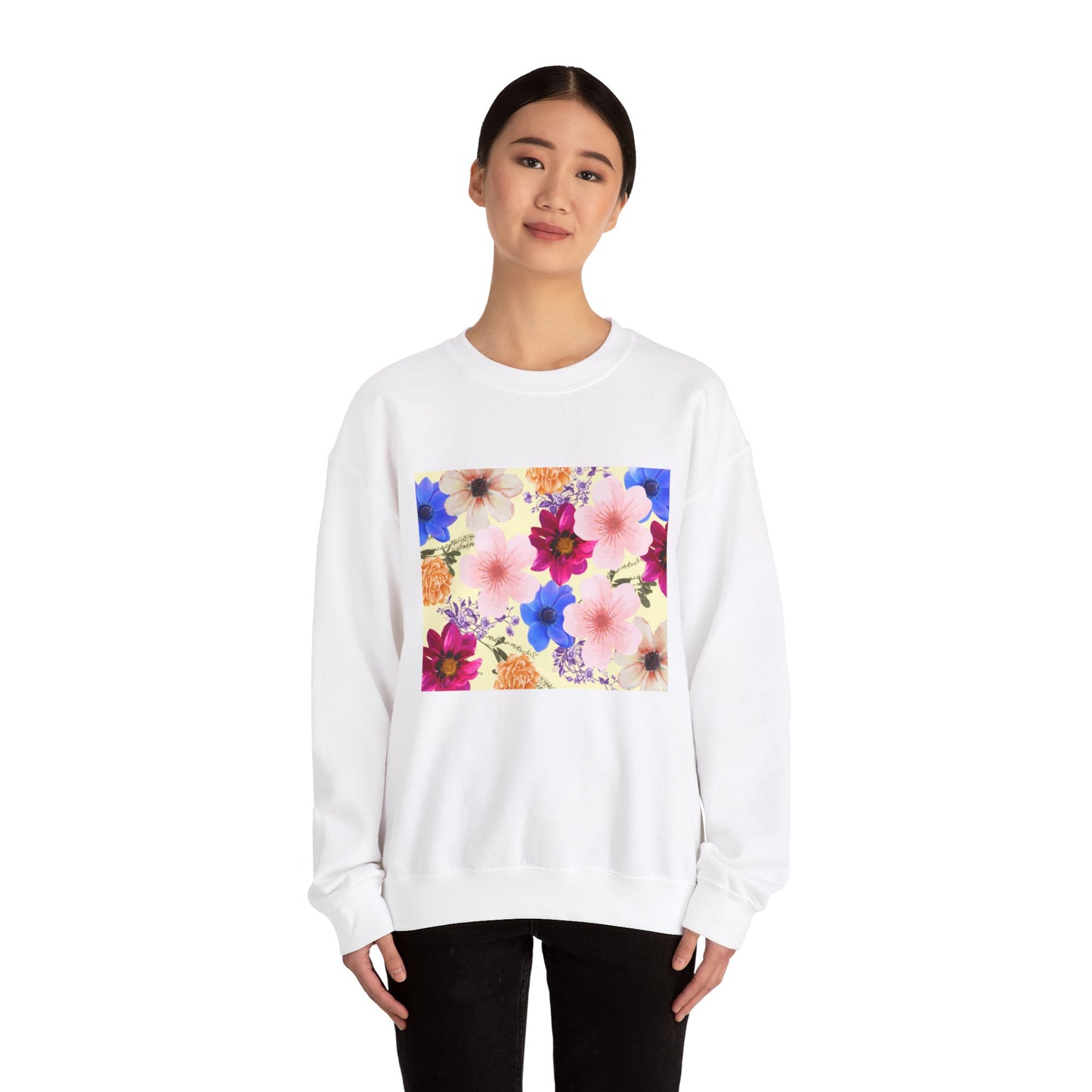 Flower Power Unisex Heavy Blend™ Crewneck Sweatshirt