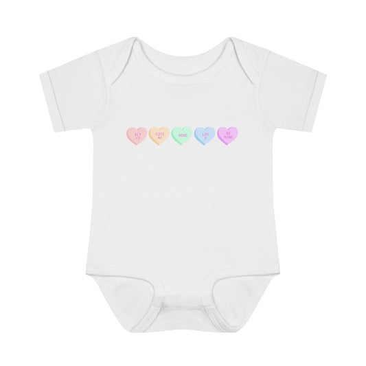 Conv. Hearts Baby Rib Bodysuit