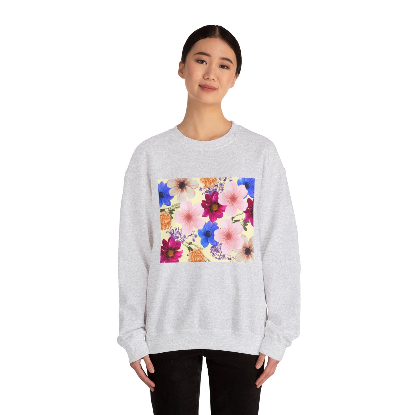 Flower Power Unisex Heavy Blend™ Crewneck Sweatshirt