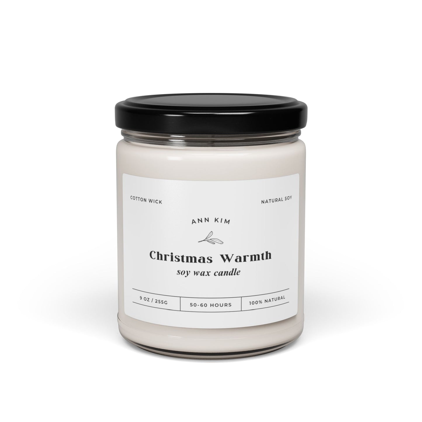 Christmas Warmth Scented Soy Candle, 9oz