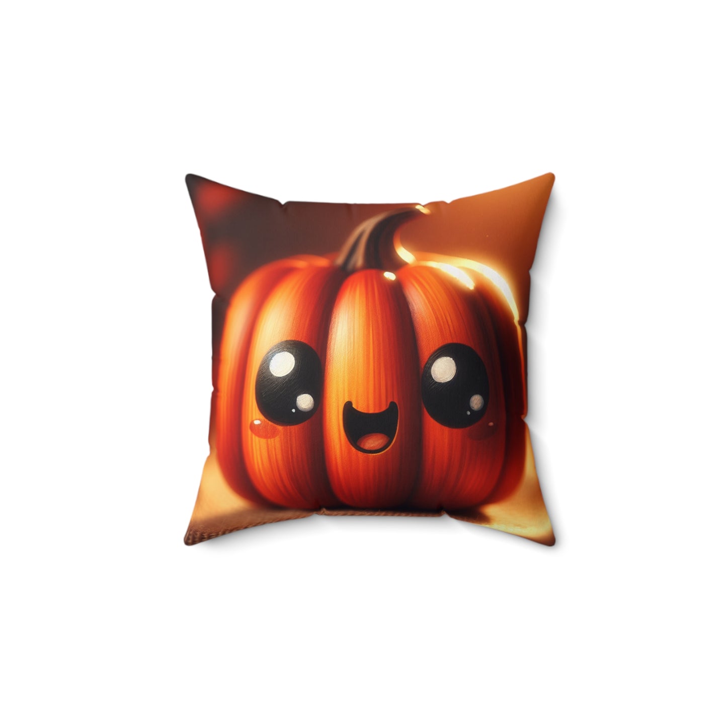 Cute Pumpkin Spun Polyester Square Pillow