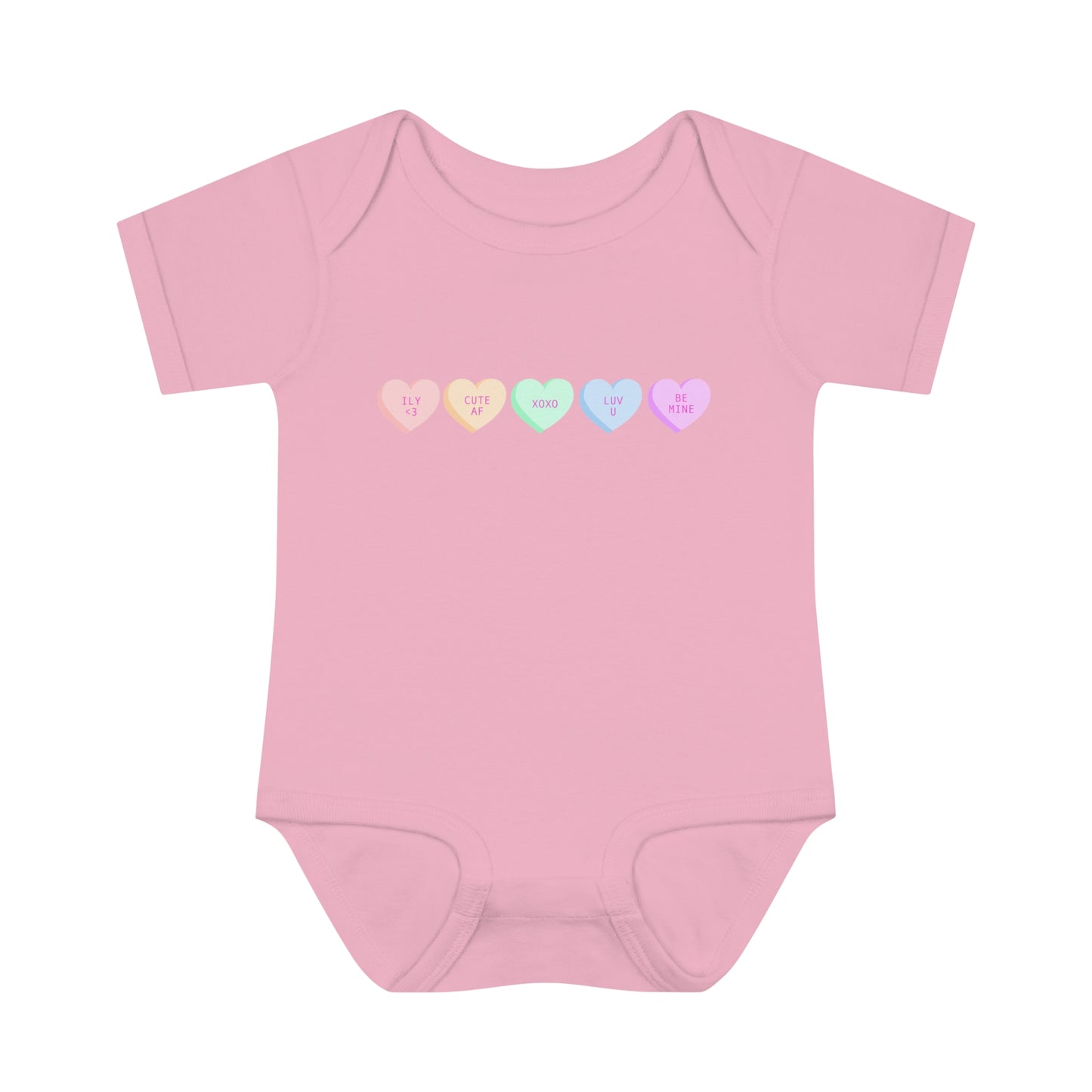 Conv. Hearts Baby Rib Bodysuit