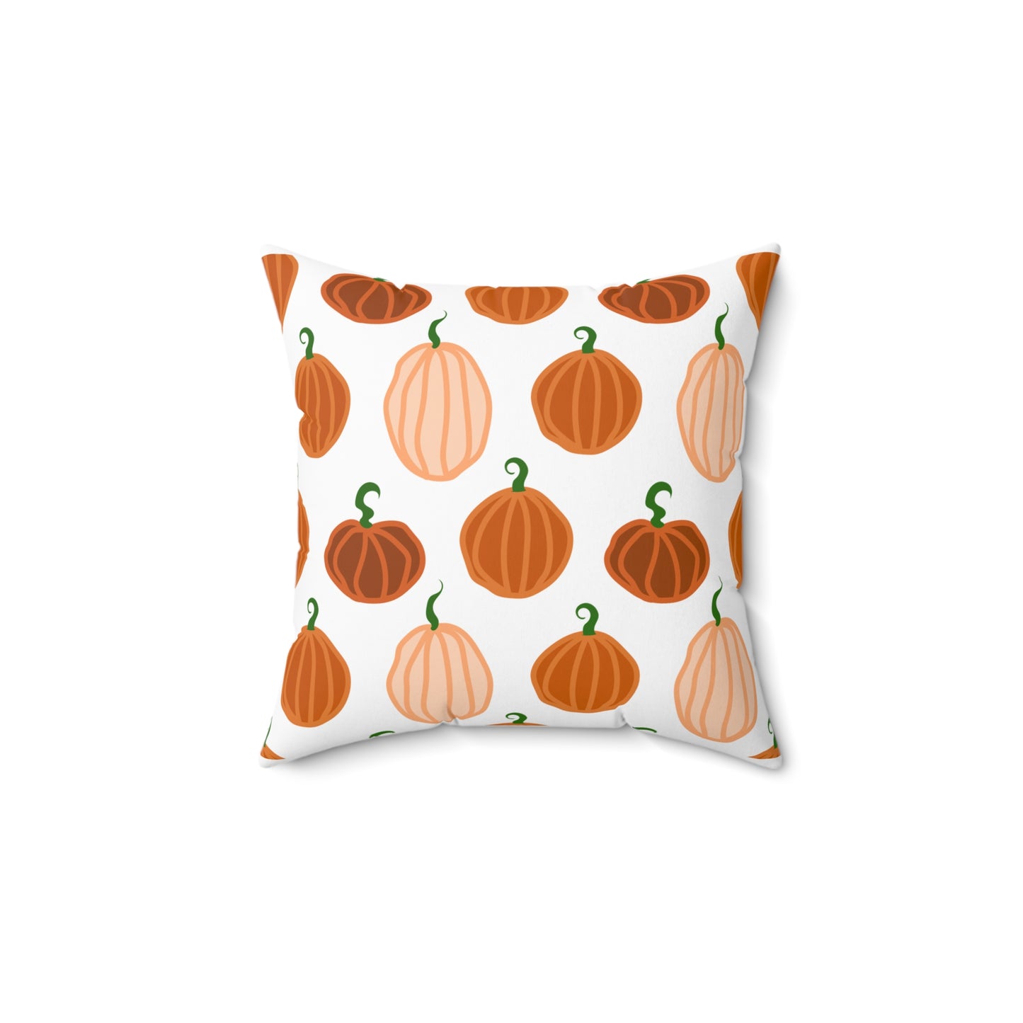 Pumpkin Spun Polyester Square Pillow