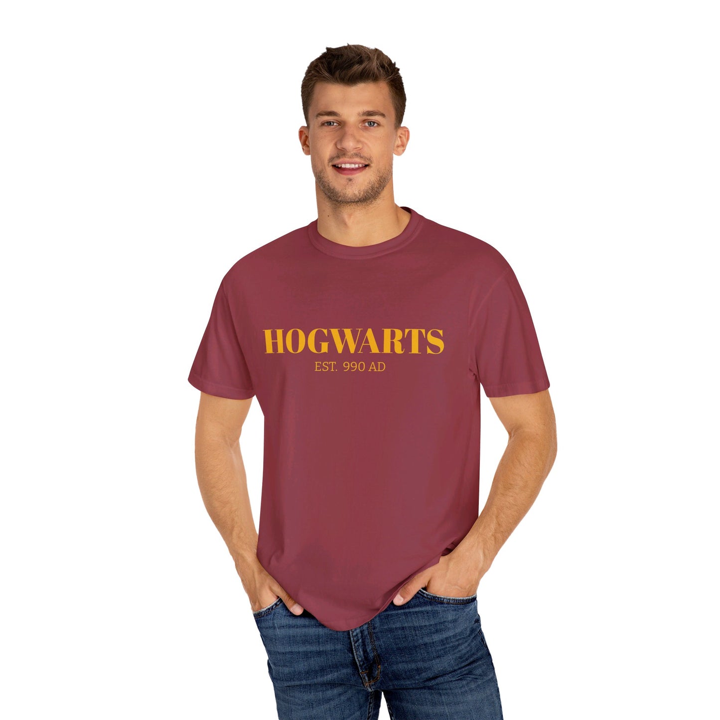 Hogwarts Est. 990 AD Unisex Garment-Dyed T-shirt