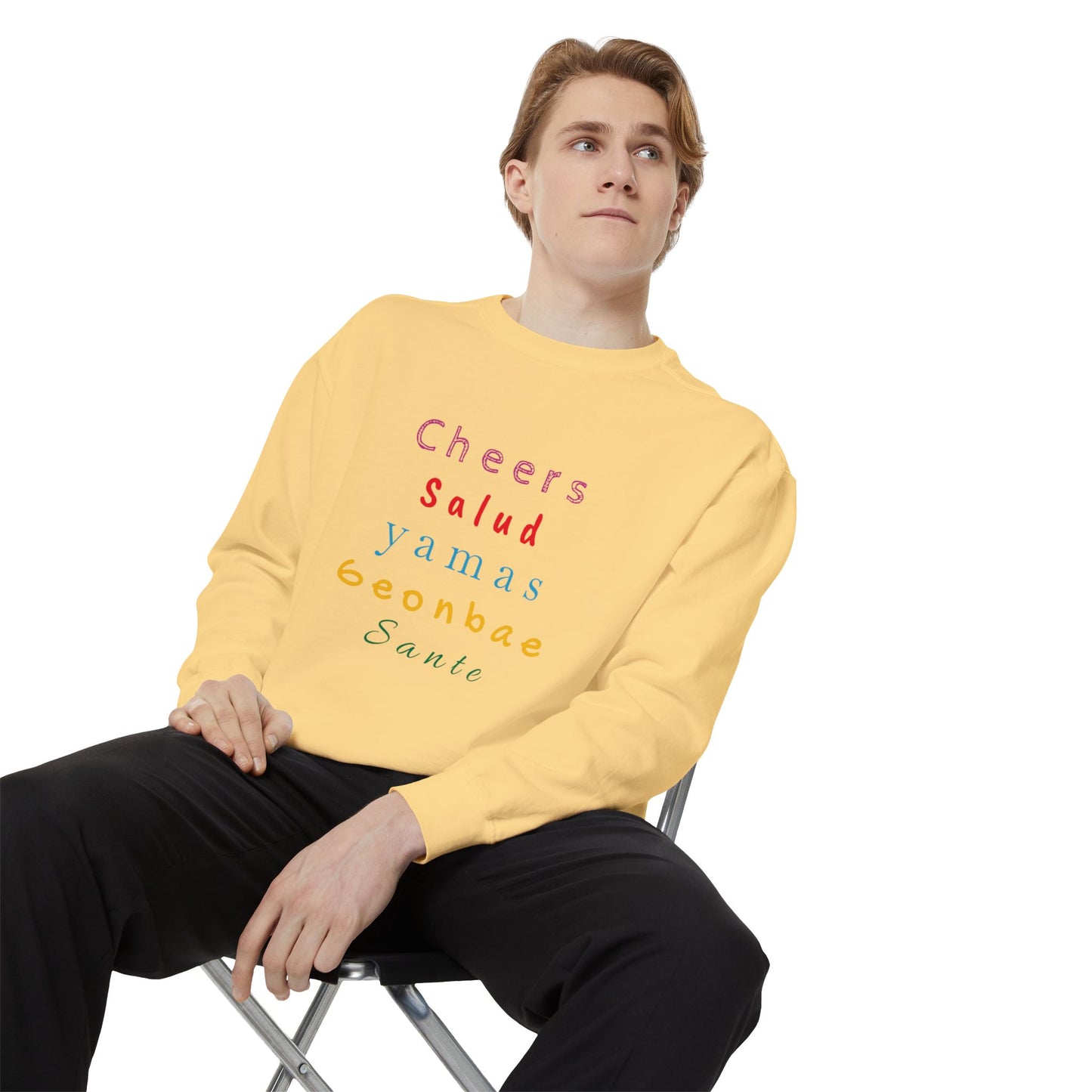 Cheers Unisex Garment-Dyed Sweatshirt