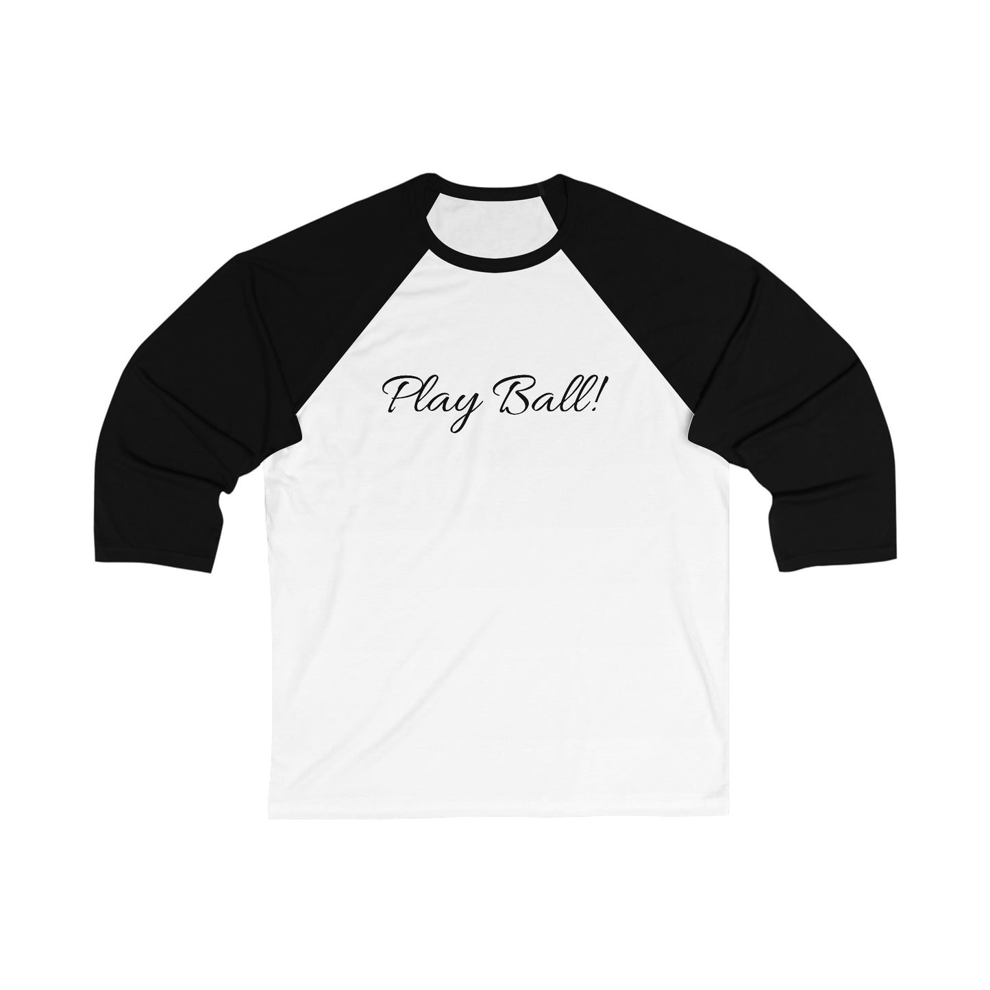 Play Ball Unisex 3\4 Sleeve Baseball Tee