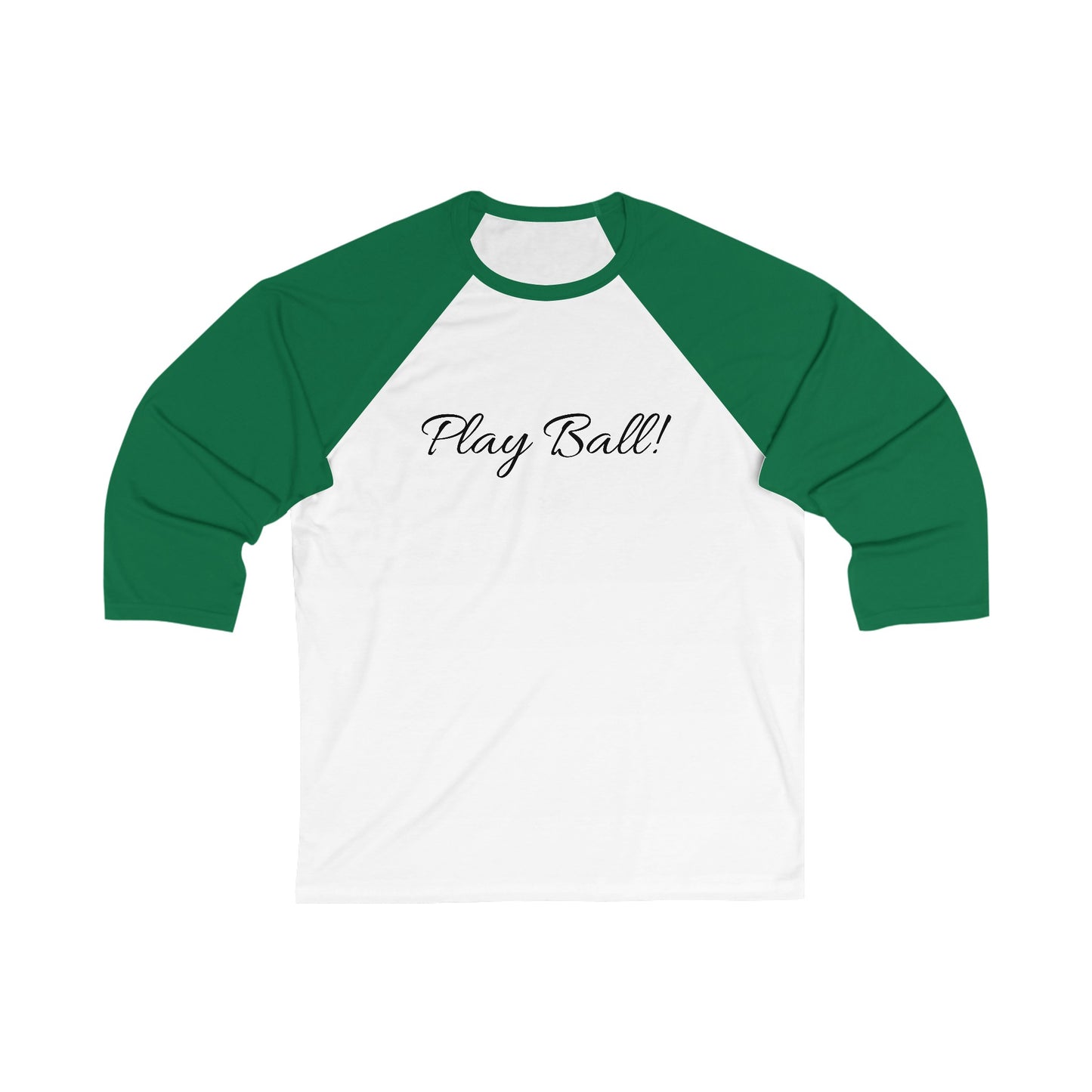 Play Ball Unisex 3\4 Sleeve Baseball Tee